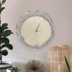 Часы настенные Арт Колор Серый шелк Сильвер