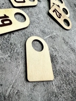 Номерки гардеробные дерево 4х6 см
