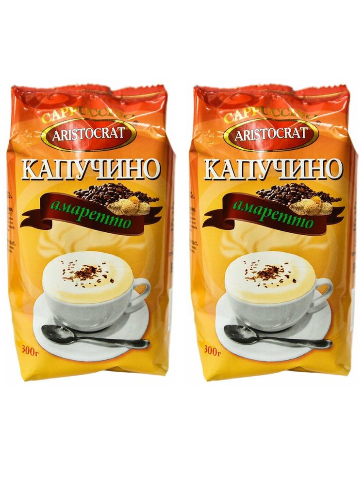 Растворимый кофе Aristocrat Капучино амаретто 300 г x 2 шт