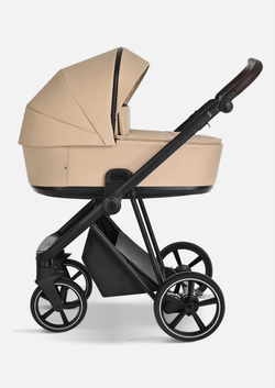 Roan Коляска 2 в 1 Sol Leather Caramel Black Тем.коричневый