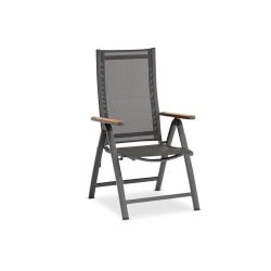 Nora-Andy 8N2R, комплект обеденной мебели антрацит/серый, алюминий