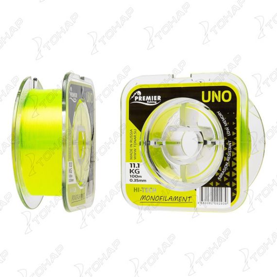 Леска UNO 0,35mm/100m F.Yellow Nylon PREMIER fishing (PR-U-Y-035-100)