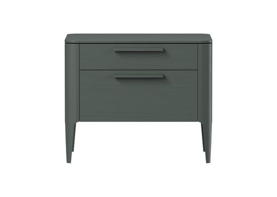 Тумба прикроватная Type oak 2 ящика ширина 60 см (темно-серый)