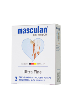 Презервативы Masculan, ultra 2, особо тонкие, 19 см, 5,3 см, 3 шт.( Ultra Fine № 3)