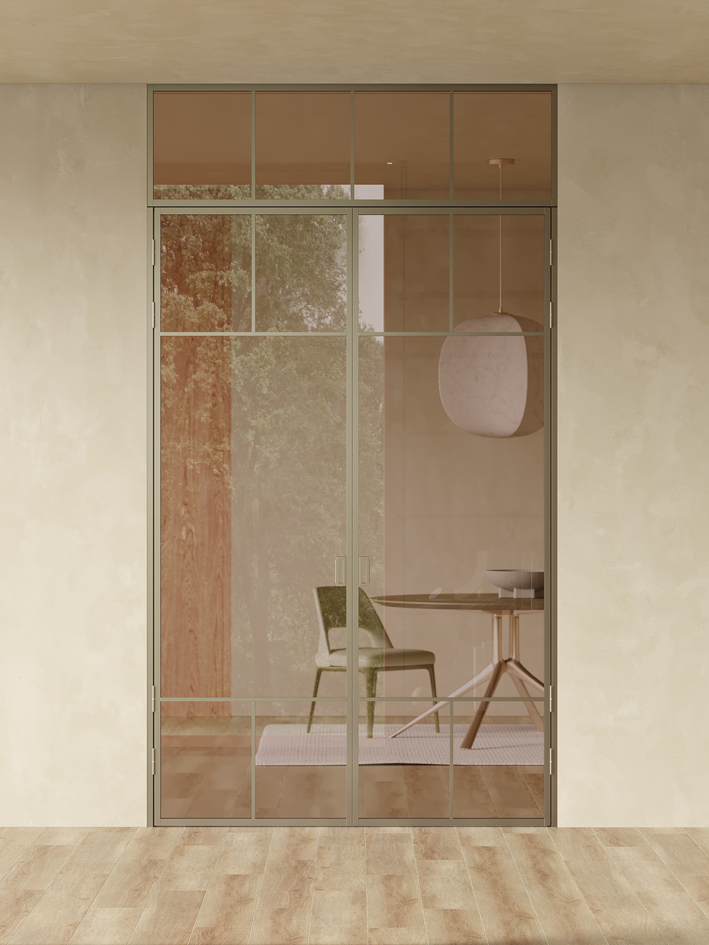 Распашная алюминиевая перегородка Minoli 5