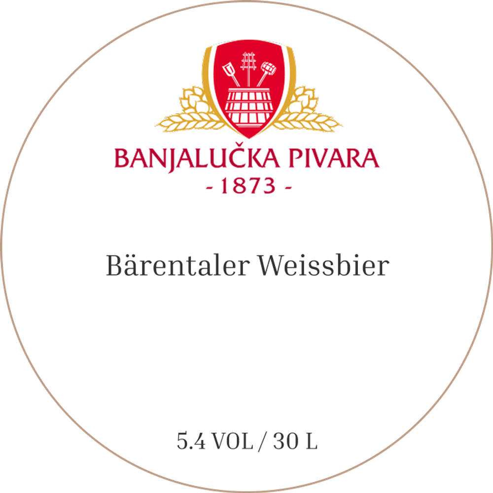 Пиво Баренталер Вайсбир / Barentaler Weissbier 30л - кег