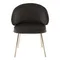 Стул Lime, черный микровелюр с золотыми ножками