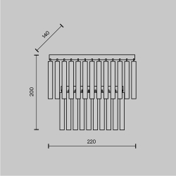 Настенный светильник (бра) Maytoni MOD093WL-01BS