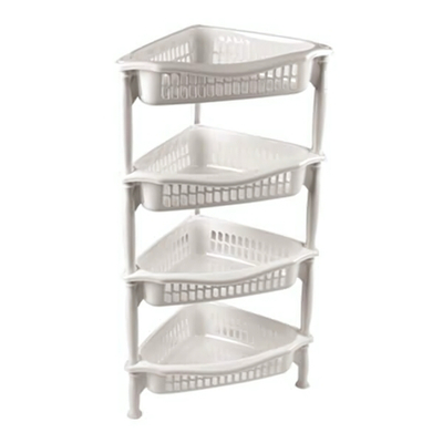 Этажерка угловая 4-х секционная белый