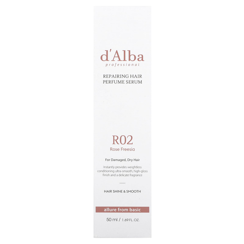 d'Alba, Professional, восстанавливающая сыворотка с парфюмом, R02 розовая фрезия, 50 мл (1,69 жидк. унции)