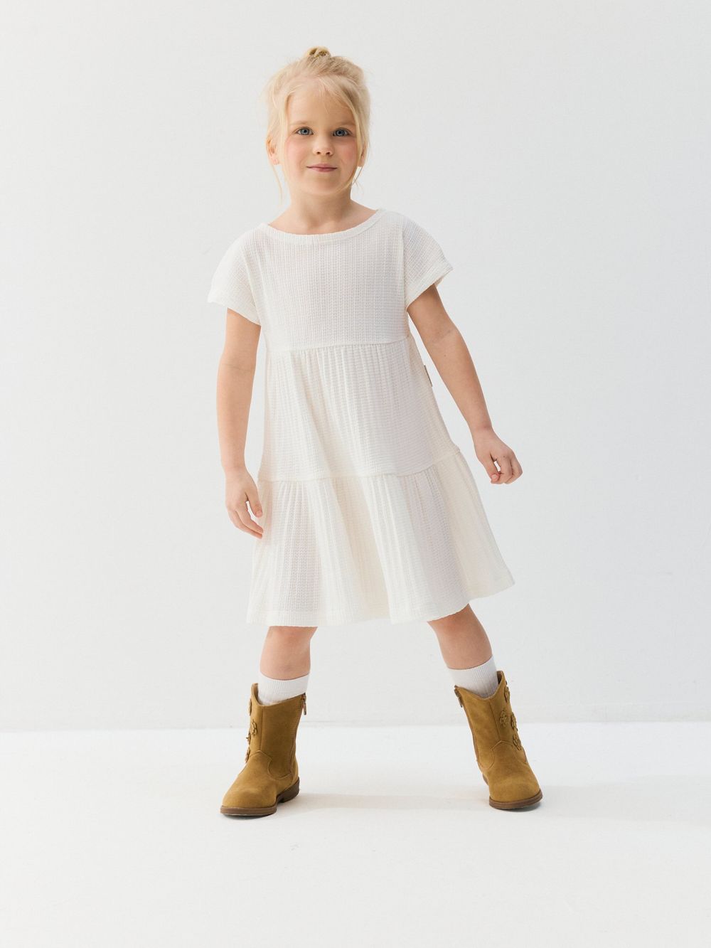 Платье с воланами "Тофу"