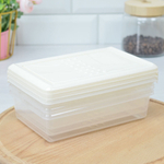 Комплект контейнеров для продуктов 3шт 0,75л "Asti", прямоугольные (светло-бежевый)
