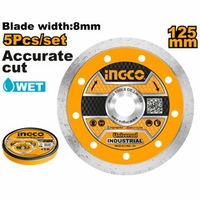 Диск алмазный сплошной по керамике 180х5х2,3х22 мм INGCO DMD021802M