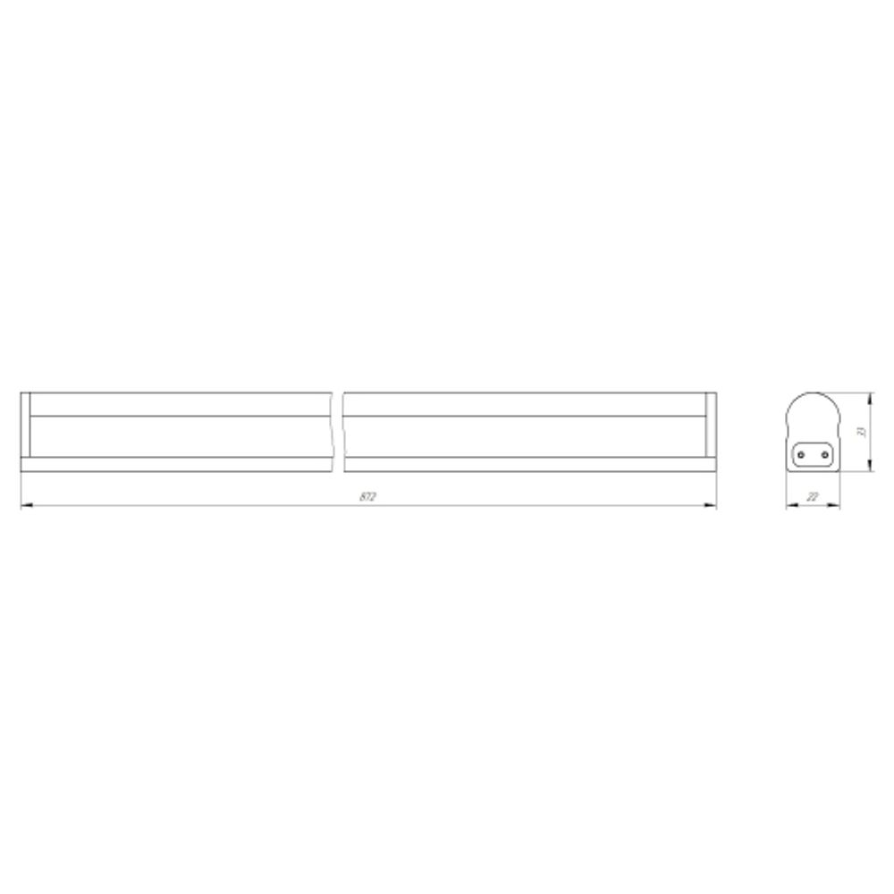 Линейный светодиодный светильник ЭРА LLED-01-12W-6500-W 12Вт 6500K L874мм с выключателем