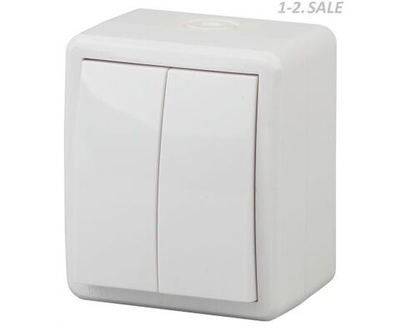 ЭРА 11-1404-01 Эксперт Белый Выключатель 2-кл ОУ IP54