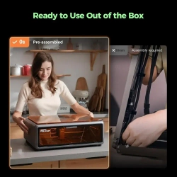 Creality Falcon A1 10 Вт лазерный гравер, выходная мощность 80 Вт, полностью закрытый, скорость 600 мм/с, автоматическое позиционирование HD-камеры