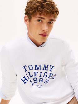 Свитшот Tommy Hilfiger Arch Logo Flex Fleece White