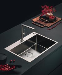 Мойка Falmec COMO 50 CM PVD GUN METAL (FLUSH/TOPMOUNT/UNDERMOUNT)