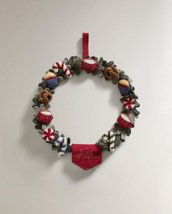 ZARA HOME УКРАШЕНИЕ «РОЖДЕСТВЕНСКИЙ ВЕНОК», РАЗНОЦВЕТНЫЙ