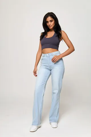 Топ с глубоким вырезом из хлопка цвета графит