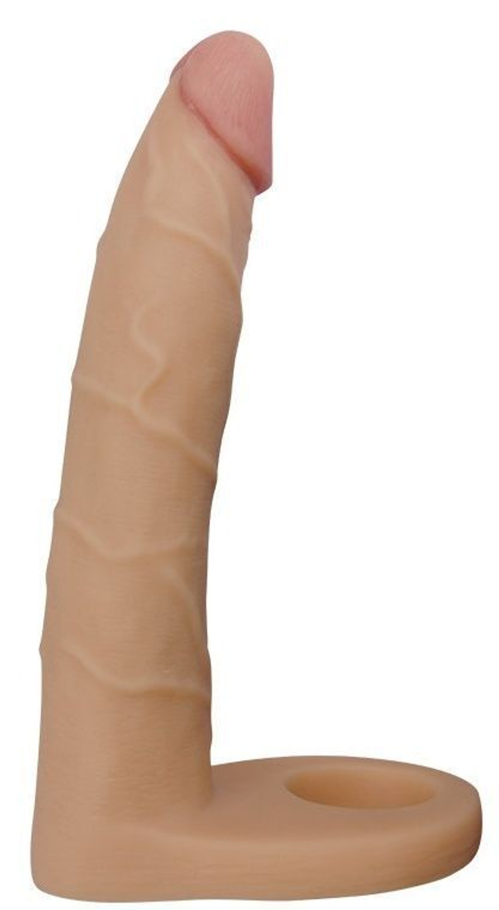 Телесная насадка-фаллоимитатор для двойного проникновения - 17 см. (Цвет: телесный)
