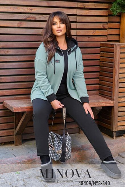 Костюм 8-340-оливка Minova Фото 2