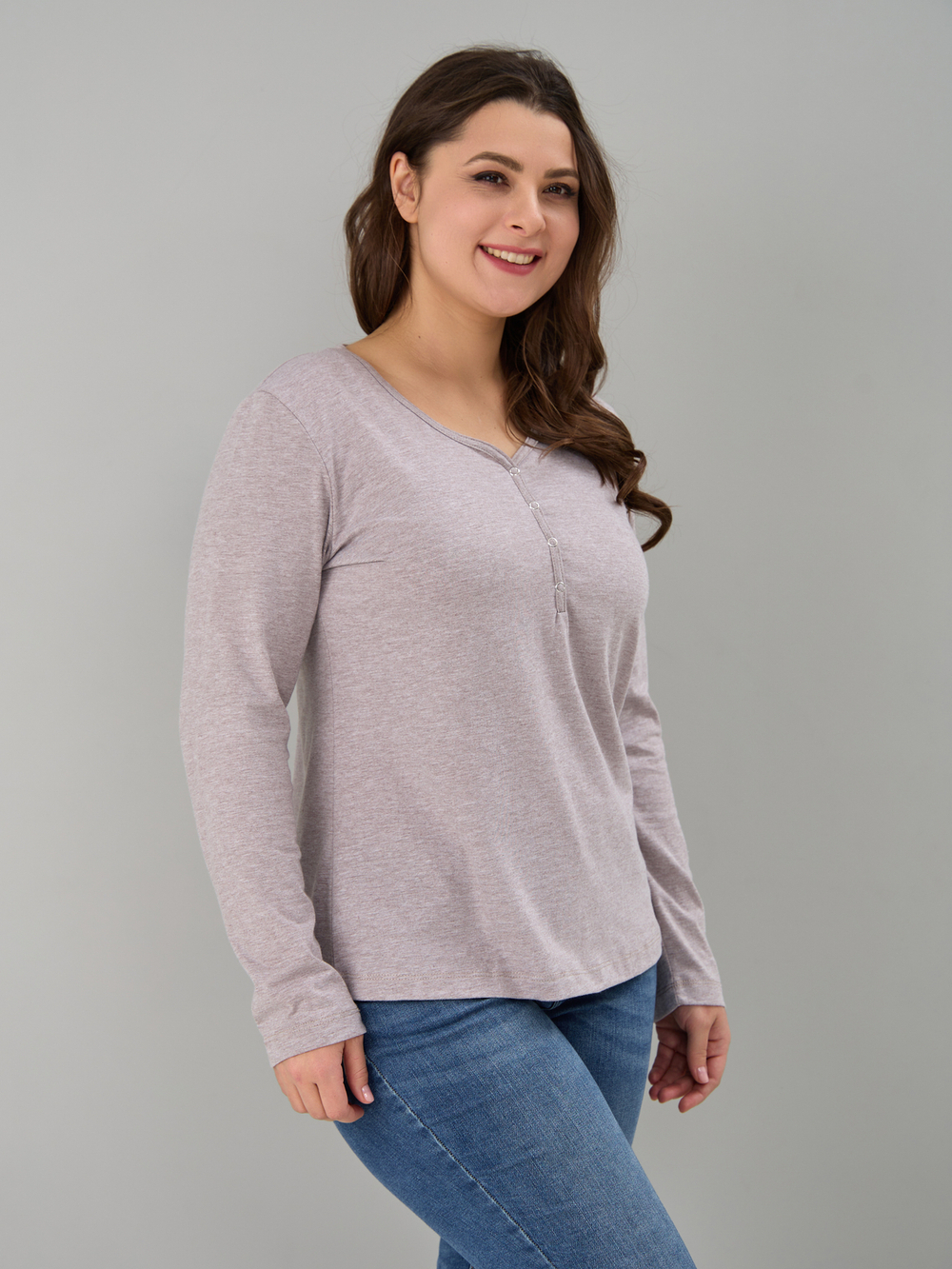 Лонгслив Л-004/бежевыймеланж