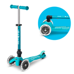 Самокат Mini Micro Deluxe складной LED аква
