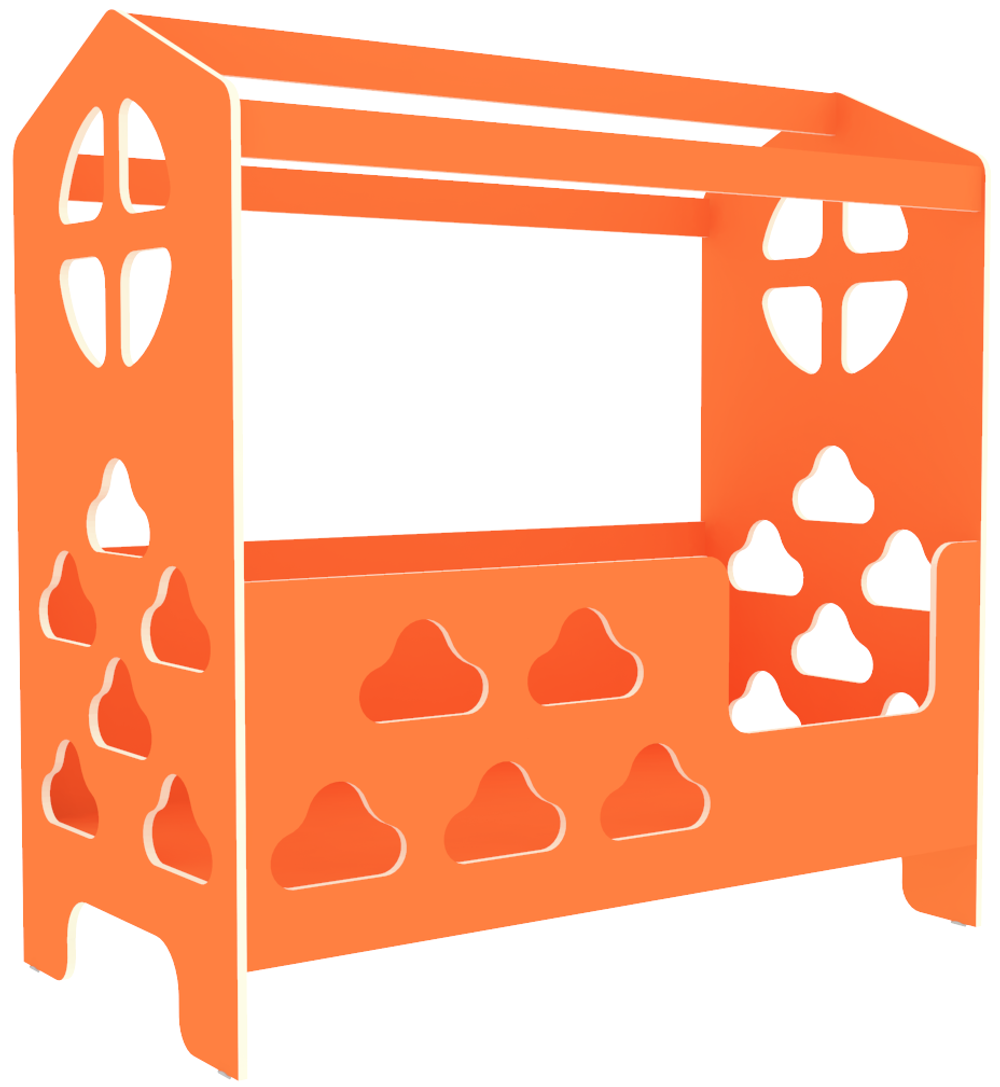 Кровать КарИВи Домик Облачко Оранжевый