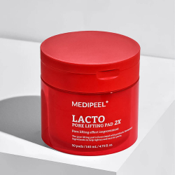 Medi-Peel Lacto Pore Lifting Pad 2Х очищающие пэды с коллагеном и бифидобактериями для нормализации работы сальных желез