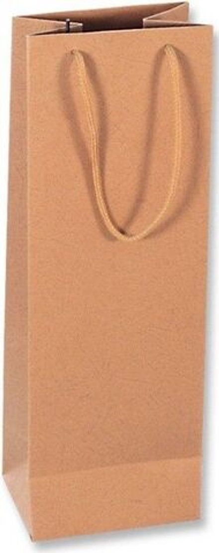 Пакет подарочный для вина, Крафт, 10*31*9 см, 1 шт.