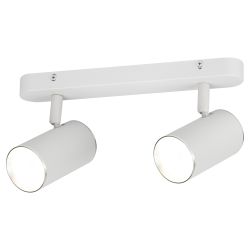 Светильник настенно-потолочный спот ЭРА OL35-2 WH MR16 GU10 IP20 белый хром | Накладные светильники