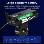 Фонарь велосипедный, передний West Biking YP0701315 (аккум. 4000 mAh, USB)