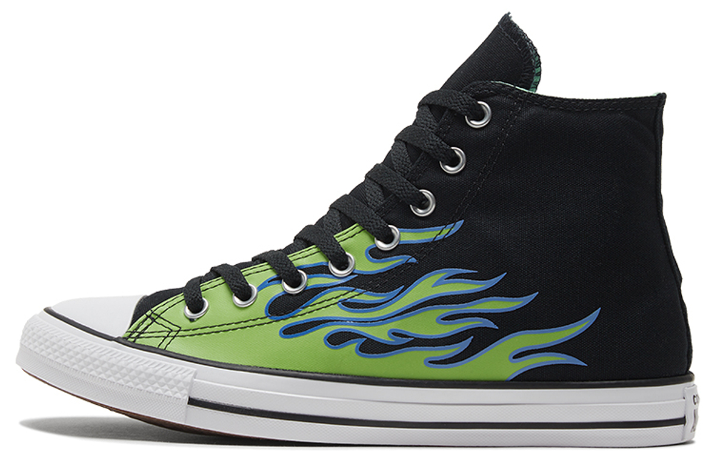 Converse Chuck Taylor All Star "Black Green Flame"