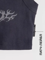 Летний кроп топ трикотажный детский