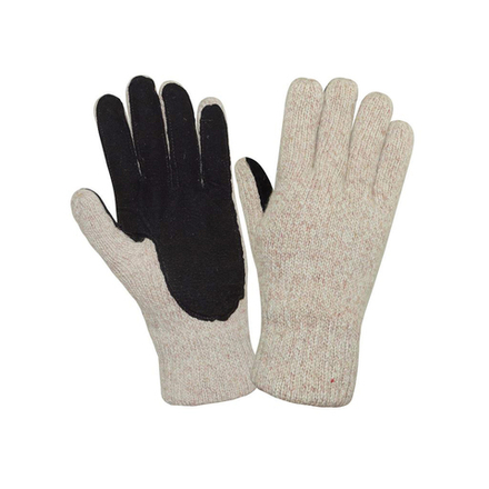Перчатки шерстяные со спилковой накладкой с утеплителем ТИНСУЛЕЙТ