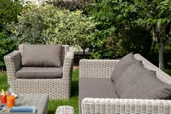 "Капучино" лаунж-зона из искусственного ротанга, цвет бежевый