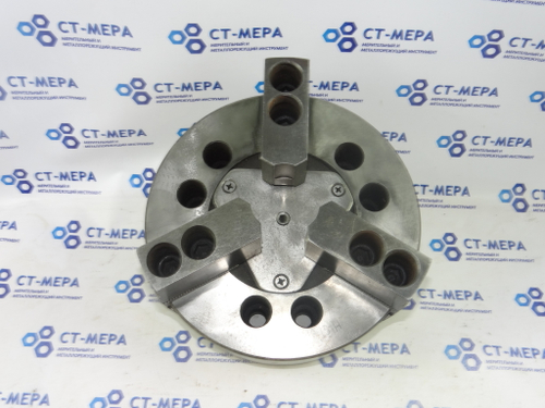 7102-0072 1-2 Патрон токарный механизированный самоцентрирующий трёхкулачковый 250 мм. с креплением на шпиндель через переходной фланец по ГОСТ 3889
