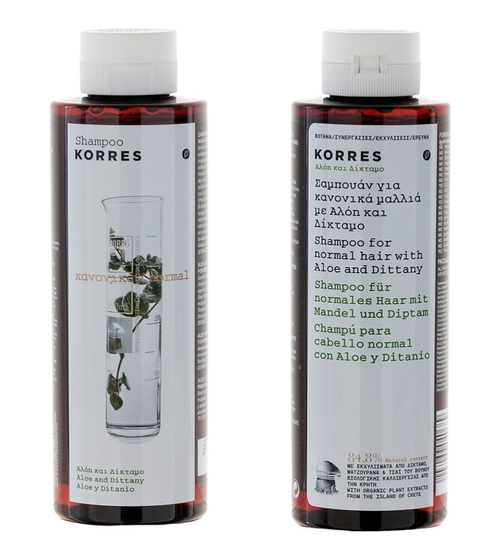 Шампунь KORRES с алоэ и диттани (для нормальных волос), 250 мл