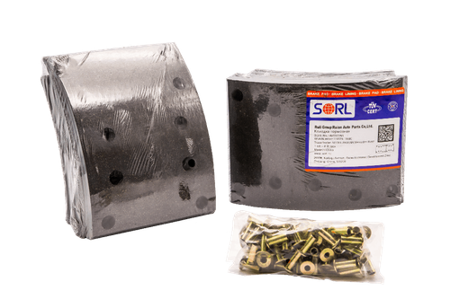 Накладка тормозная, к-т 8шт+заклепки 64шт 410x163 STD MAN (19580) SORL