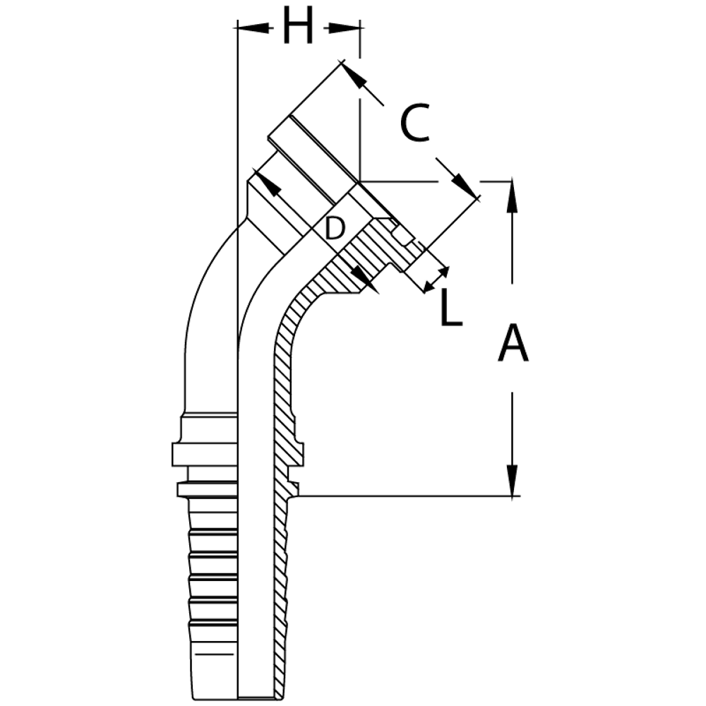 Фитинг DN 25 SFL 1 44.5 (45)