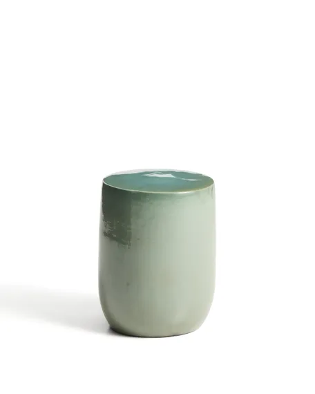 Уличный приставной столик Mesquida из керамики с бирюзовой глазурью 35 см