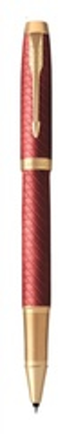 Ручка роллер Parker IM Premium T318  Red G, стержень: F, цвет чернил: black, в подарочной упаковке.