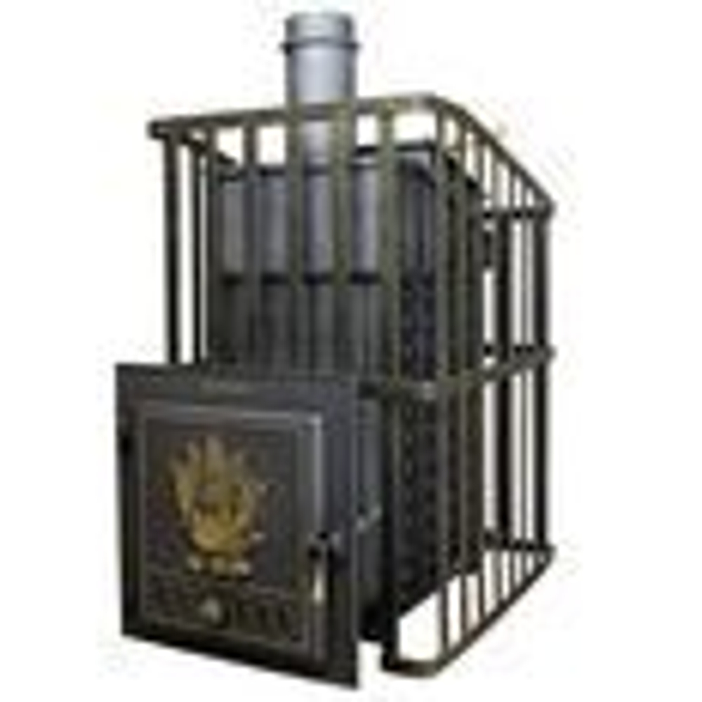 Печь для бани Гефест ЗК Ураган-40 (М) дверца без стекла сетка-каменка