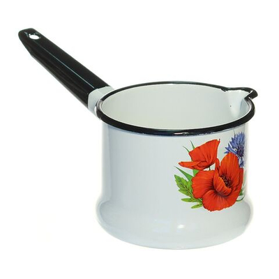 Ковш сталь, эмал, 1 л, Керчь, 90104-072/4, в асс