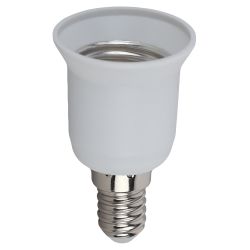 Переходник ЭРА E14-E27 пластиковый белый | Патроны, переходники, ПРА