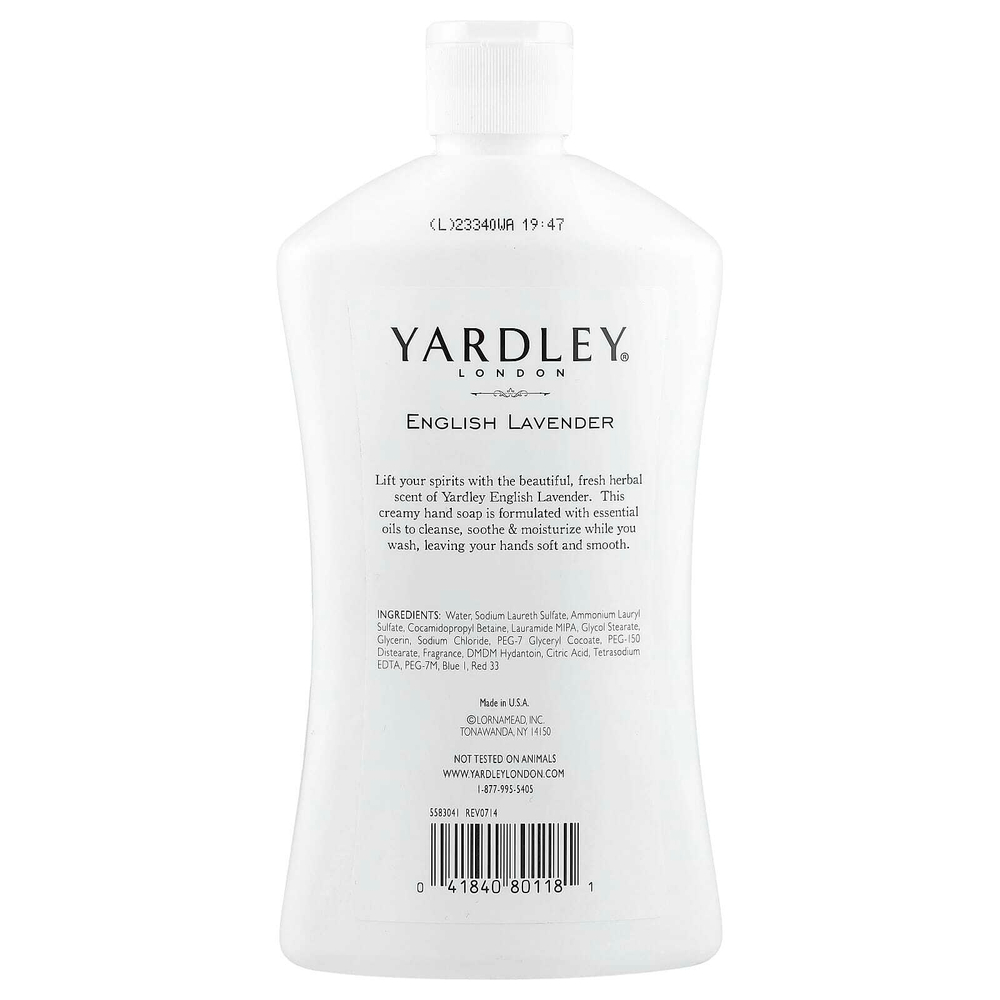 Yardley London, Роскошное мыло для рук, английская лаванда, 473 мл (16 жидк. унц.)