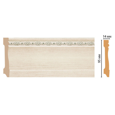 Плинтус Decomaster D195 WoodLine 195-14