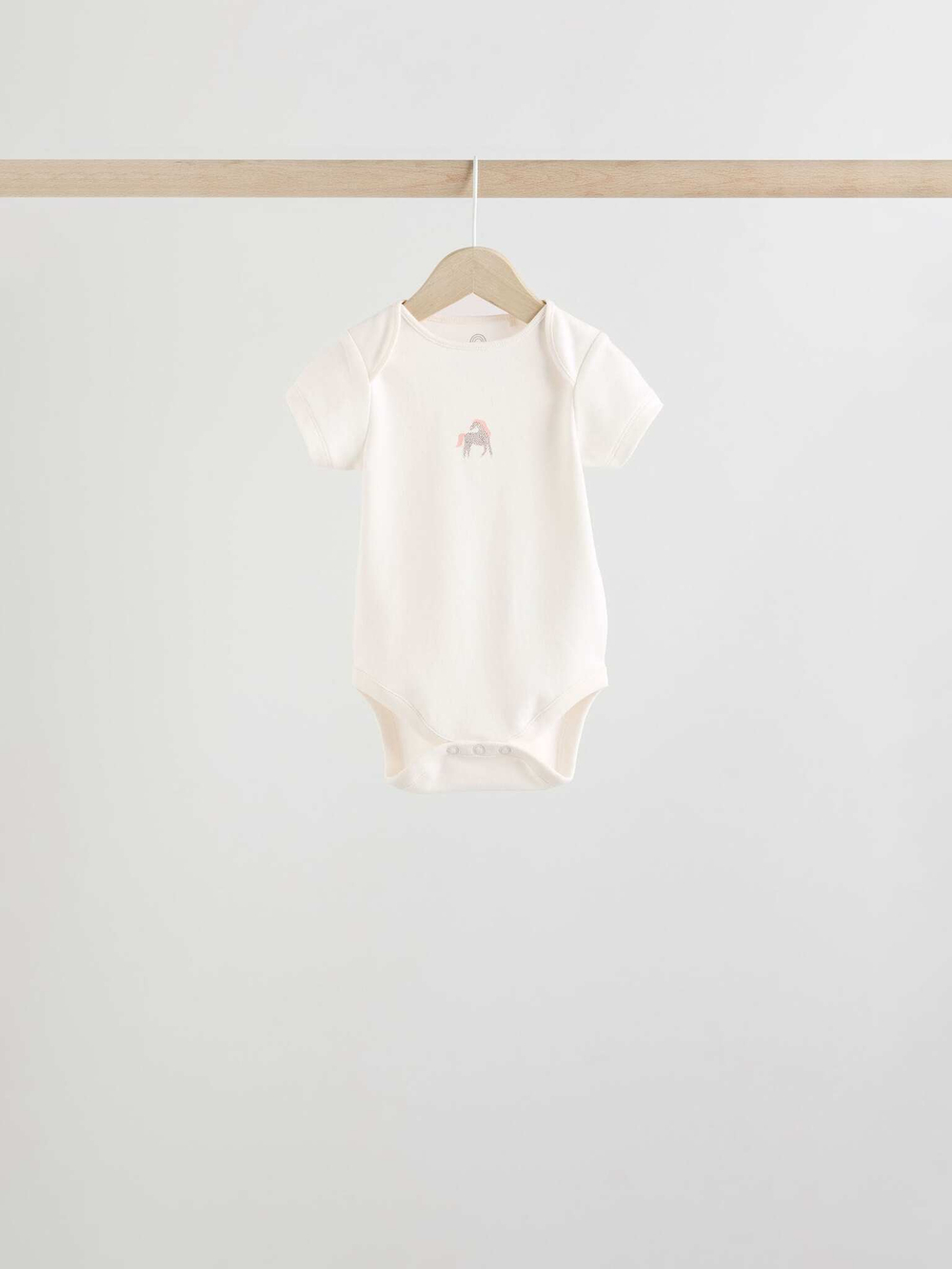 Боди с коротким рукавом для малышей Next E58-049, 5 шт., Молочный, Розовый, Бежевый