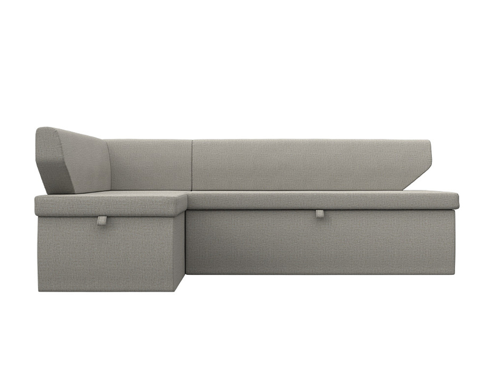 Диван кухонный угловой Омура левый угол, Амур 02 бежевый, Рогожка, 125895L